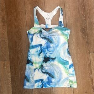 Old Navy Active Blue and Green Athletic Top